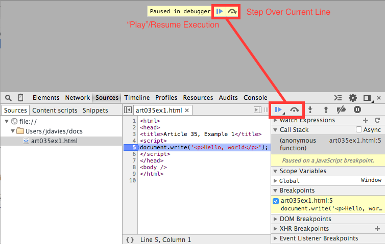 Pause on exceptions - Chrome DevTools - Dev Tips